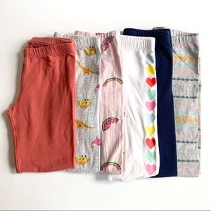 Lot of 6 Old Navy and Cat & Jack Girls Leggings
